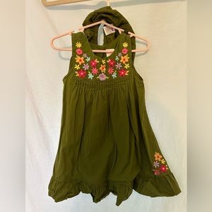 Gymboree girls size 3 green floral dress